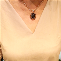 Agropoli  - Piazza V. Veneto 1 - Necklace Lucos Woman in Silver Topazio ESC235 - ESC235